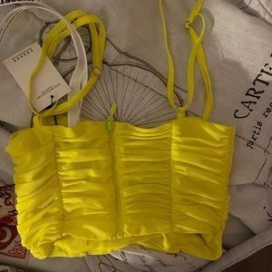 lime green cropped tank